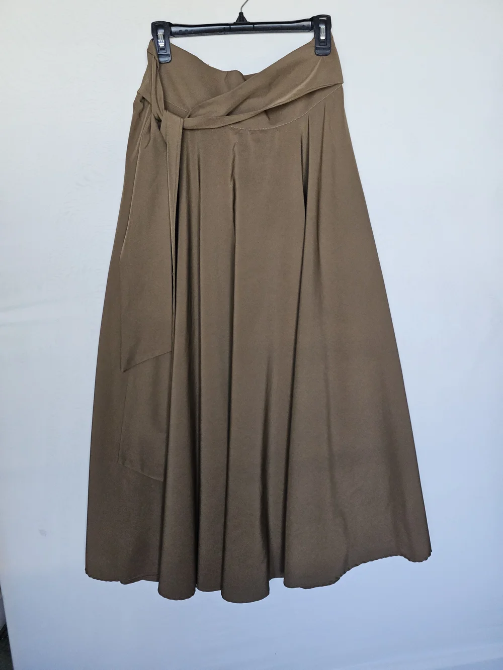 SHEIN Chic Coffee/Brown Maxi Skirt with Waist Tie - Size XL